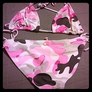 Pink camo bikini